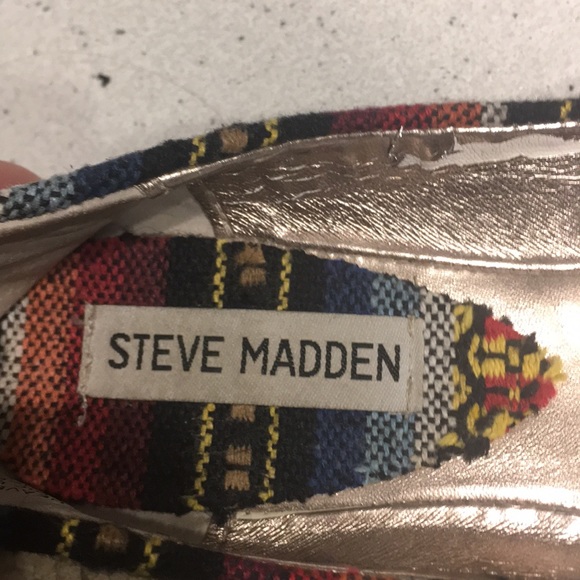 Tribal Print Steve Madden Flats- Barely Worn - Picture 4 of 4